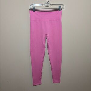 Outdoor Voices Pink Seamless 7/8 Leggings Tights Rib Ribbed Bubblegum